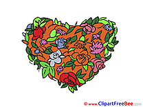 Flowers Heart Valentine's Day download Illustration