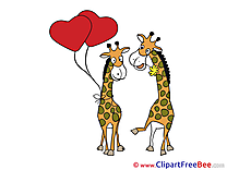 Giraffes Balloons Pics Valentine's Day free Image