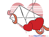 Letter Heart Cliparts Valentine's Day for free