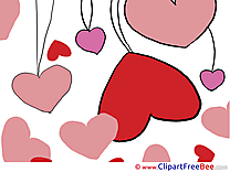 Valentine's Day Hearts Clipart Illustrations