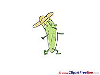 Walking Cucumber download Clip Art for free