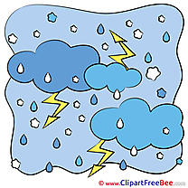 Bad Weather Lighning Rain Clipart free Image download