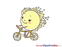 Bicycle Sun Weather printable Images for download
