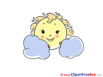 Clouds Sun Clipart free Illustrations