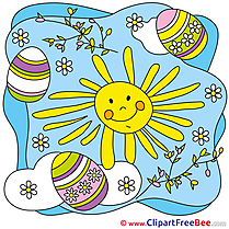 Easter Eggs Sun Weather download Clip Art for free