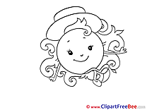 Elegant Sun Weather Pics printable Cliparts