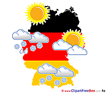 Germany Weather Sun Clouds printable Illustrations for free