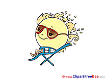 Glasses Vacation Sun Cliparts printable for free