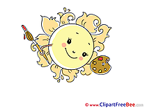 Painter Sun download printable Illustrations