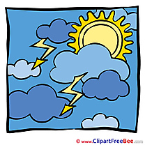 Picture Clouds Sun printable Illustrations for free