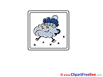 Skates Cloud Snow Clipart free Illustrations