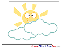 Sky Sun Clouds free printable Cliparts and Images