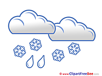 Snow Rain Clouds download Clip Art for free