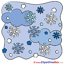 Snow Snowflakes Winter Cliparts printable for free