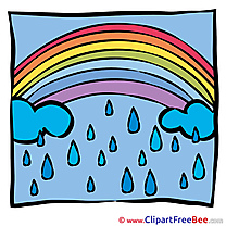 Spring Rain Rainbow download printable Illustrations