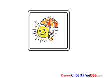 Umbrella Sun Cliparts printable for free