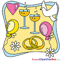 Balloons Glasses Champagne free Cliparts Wedding