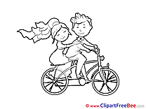 Bicycle Clipart Wedding Illustrations