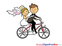 Bicycle free Cliparts Wedding