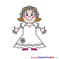 Bride printable Illustrations Wedding