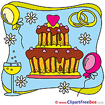 Cake Balloons Clipart Wedding Illustrations