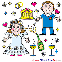 Cliparts Newly married Wedding for free