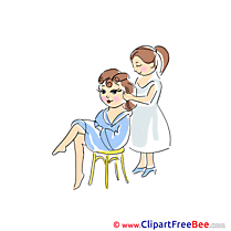 Hairdresser Clipart Wedding Illustrations