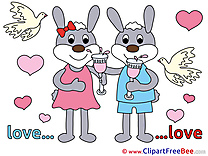 Hares Hearts Wedding download Illustration