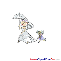 Umbrella Bride Cliparts Wedding for free