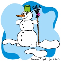 Cartoon Snowman - Winter Clip Art gratis
