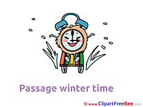 Sledge Clock free Cliparts Winter