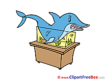 Aquarium Shark printable Illustrations for free