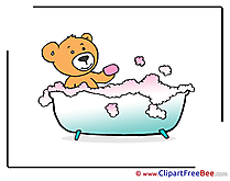 Bathing Bear printable Images for download