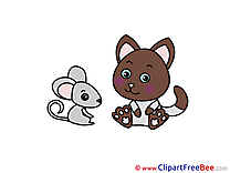 Mouse Cat printable Images for download